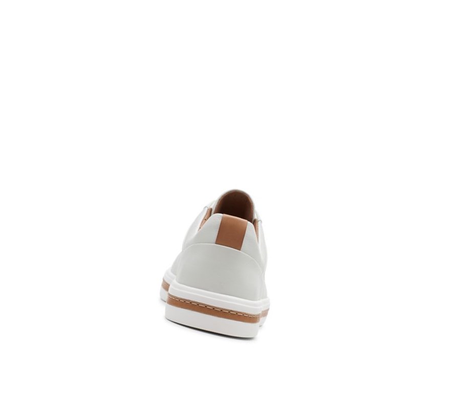 Zapatillas Clarks Un Maui Encaje Cuero Mujer Blancas | DAME-95418