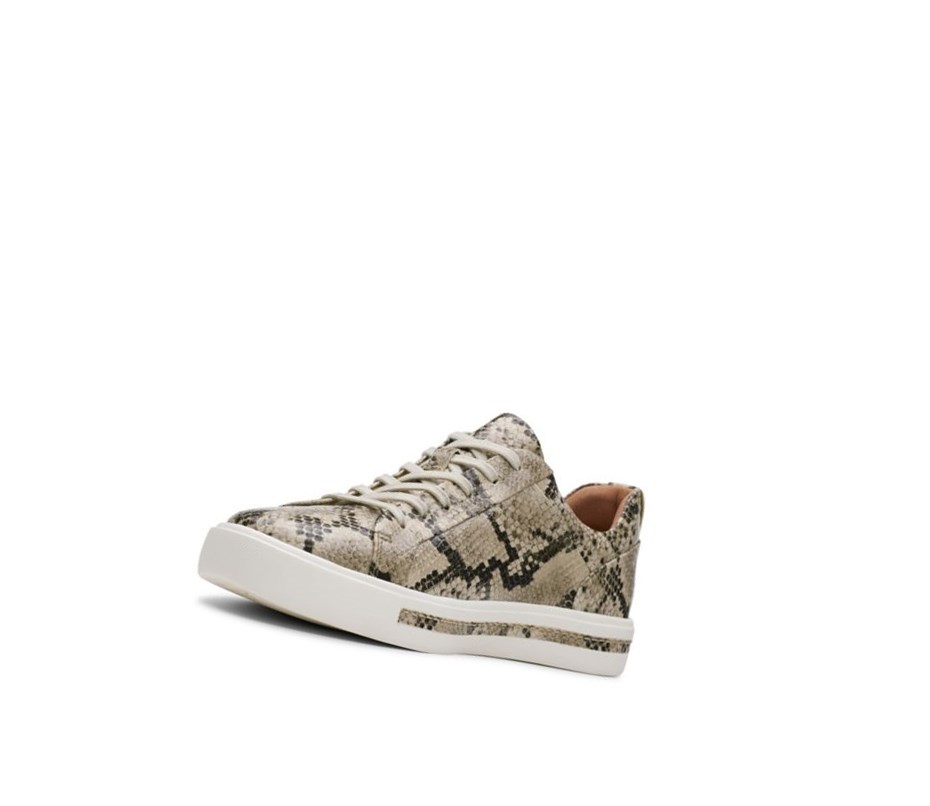 Zapatillas Clarks Un Maui Encaje Cuero Mujer Beige Serpent | SHQD-10946