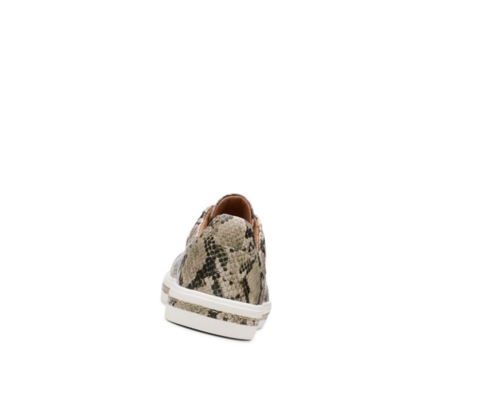 Zapatillas Clarks Un Maui Encaje Cuero Mujer Beige Serpent | SHQD-10946