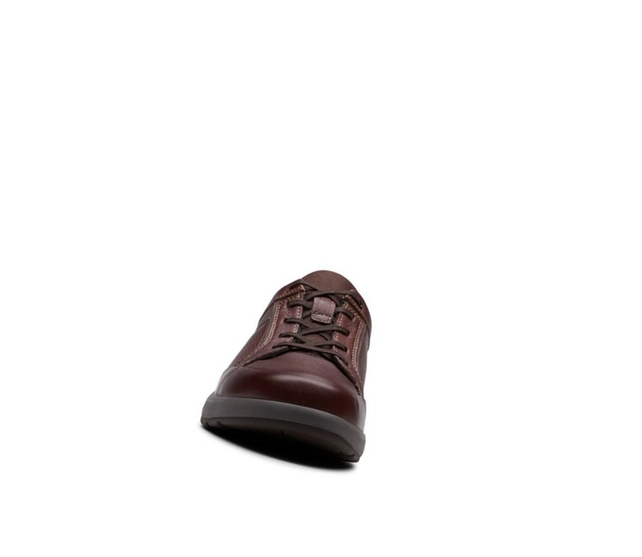 Zapatillas Clarks Un Trail Form Cuero Hombre Marrones Oscuro | OACZ-37418