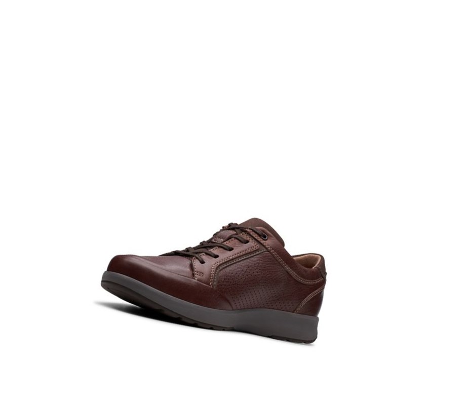 Zapatillas Clarks Un Trail Form Cuero Hombre Marrones Oscuro | OACZ-37418