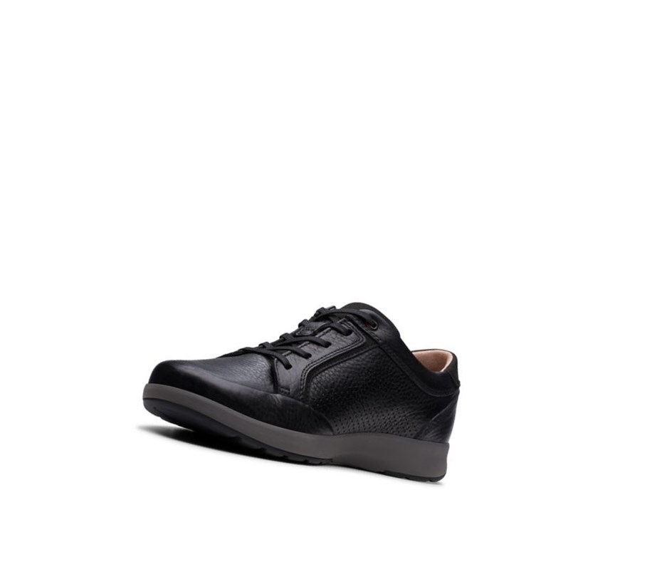 Zapatillas Clarks Un Trail Form Cuero Hombre Negras | SOWG-89023