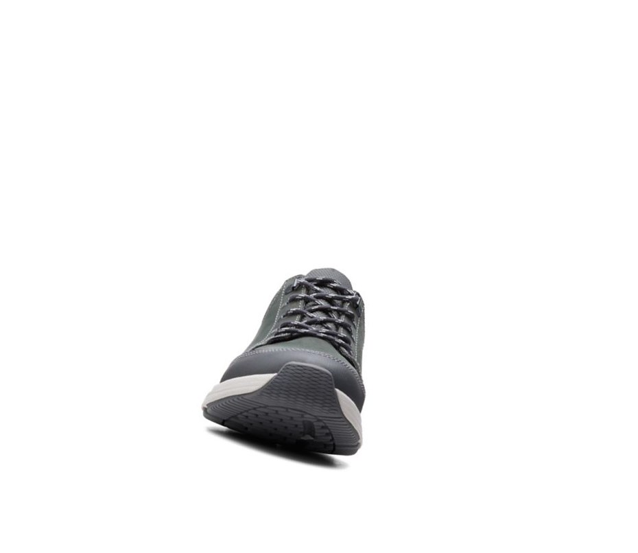 Zapatillas Clarks Wave 2.0 Vibe Nubuck Cuero Hombre Gris Oscuro | KMEP-49803