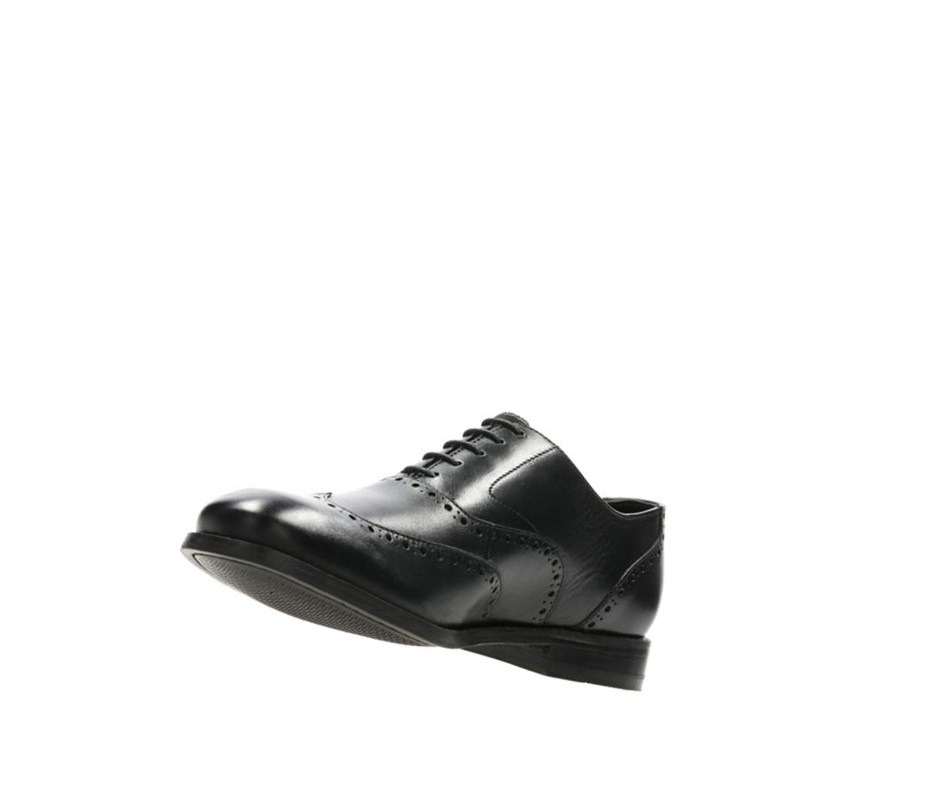 Zapatillas Para Caminar Clarks Edward Walk Cuero Anchos Fit Hombre Negras | FJTG-60974