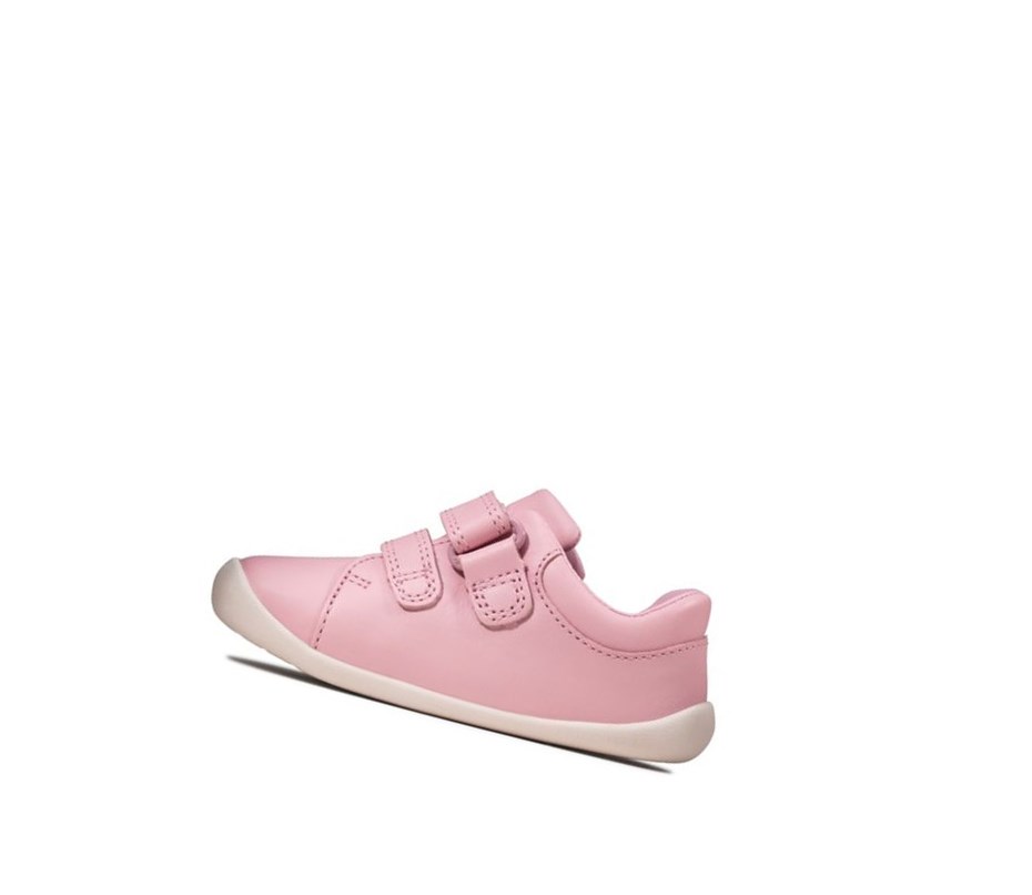 Zapatillas Para Caminar Clarks Roamer Craft Cuero Niña Rosas | IKMU-98750