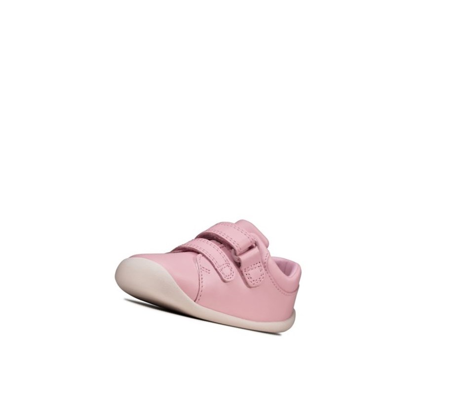 Zapatillas Para Caminar Clarks Roamer Craft Cuero Niño Rosas | ZNIM-74153