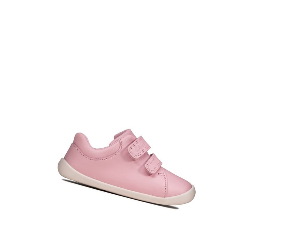 Zapatillas Para Caminar Clarks Roamer Craft Cuero Niño Rosas | ZNIM-74153