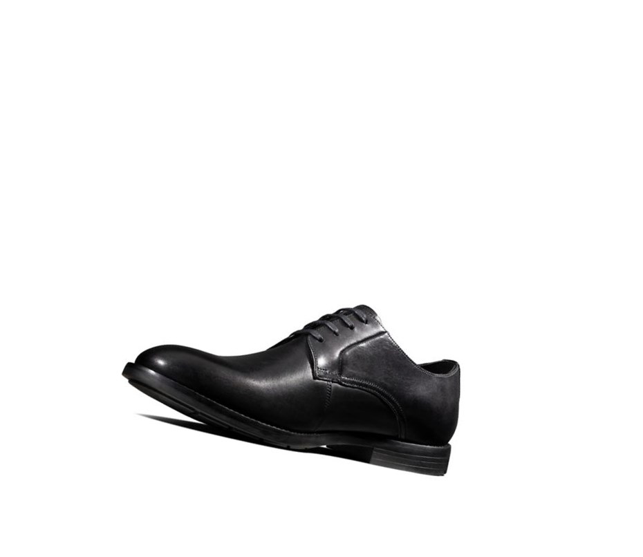 Zapatillas Para Caminar Clarks Ronnie Walk Cuero Hombre Negras | YLQH-53679