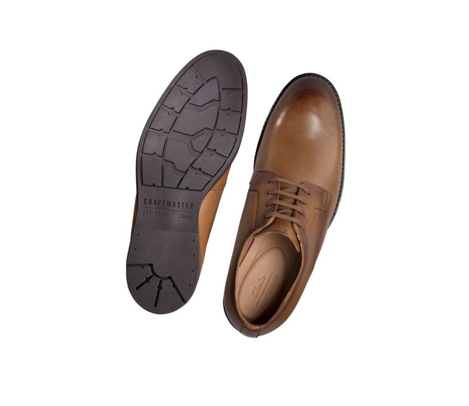 Zapatillas Para Caminar Clarks Ronnie Walk Cuero Hombre Marrones | ZRPA-40219