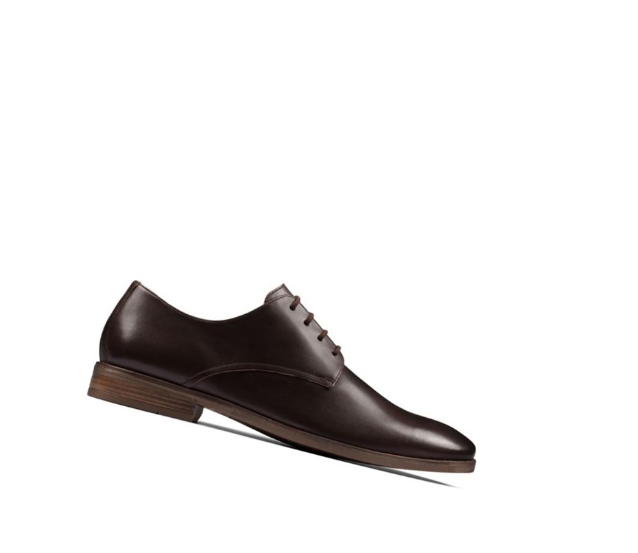 Zapatillas Para Caminar Clarks Stanford Walk Cuero Anchos Fit Hombre Marrones Oscuro | VLZK-19428