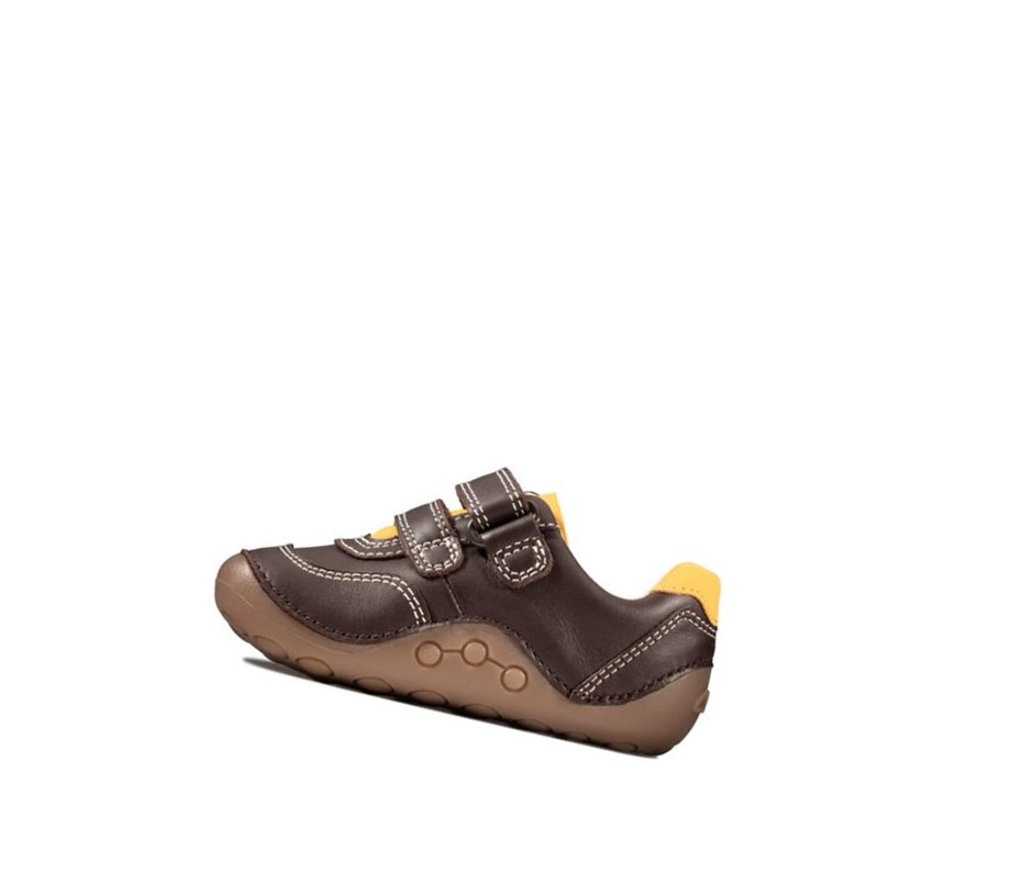 Zapatillas Para Caminar Clarks Tiny Dusk Cuero Niño Marrones | CMXD-54387