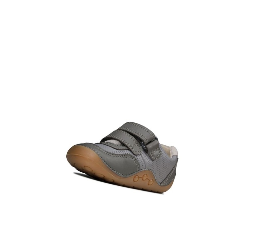 Zapatillas Para Caminar Clarks Tiny Dusk Gamuza Niño Gris | UMDL-57312