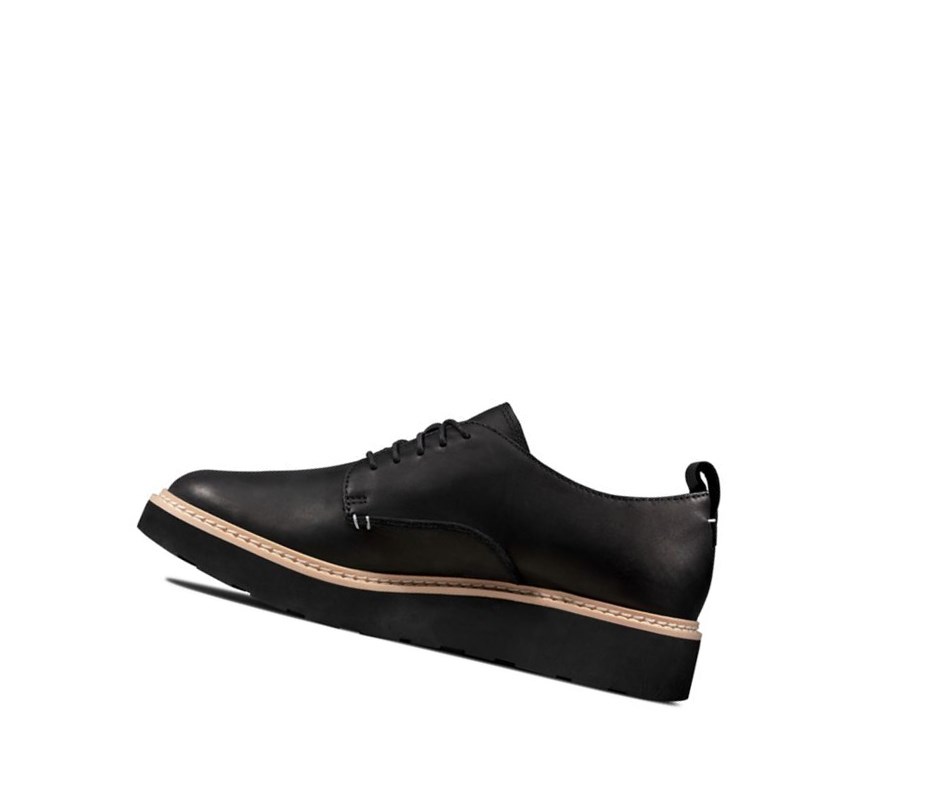 Zapatillas Para Caminar Clarks Trace Walk Cuero Mujer Negras | ZOLR-74362