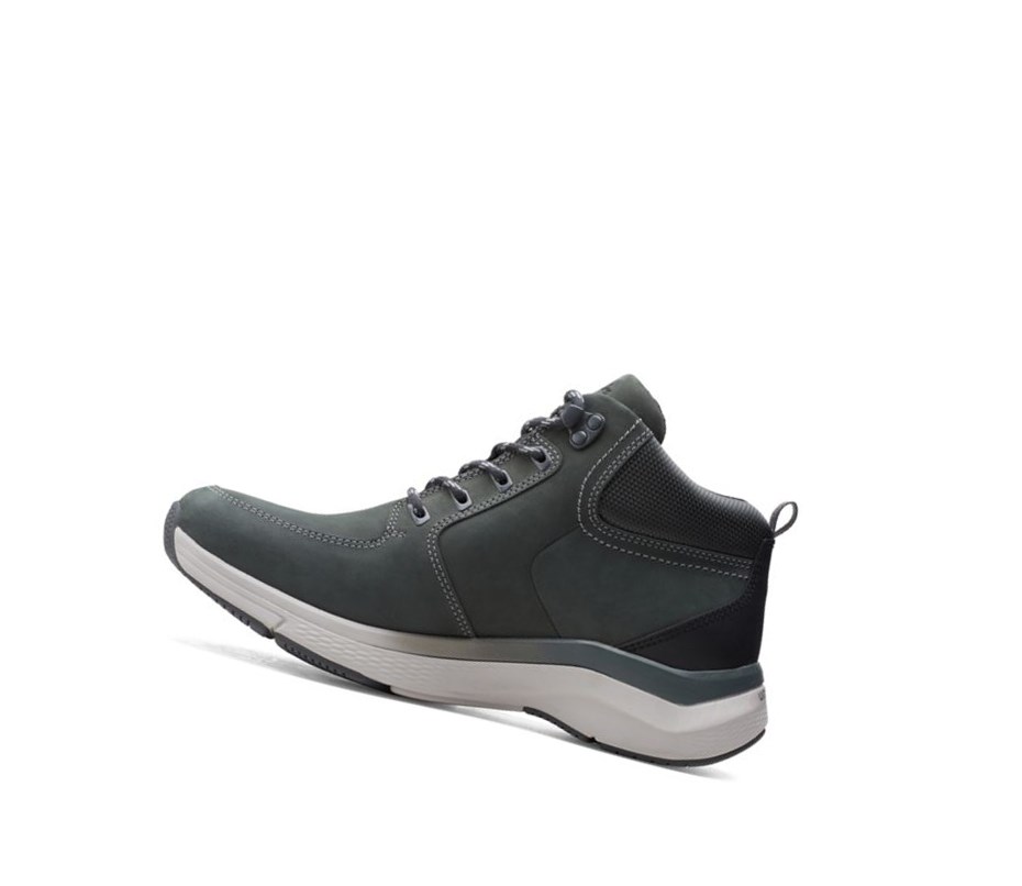 Zapatillas Para Caminar Clarks Wave2.0 Hi Textil Hombre Gris Oscuro | NVSZ-89370