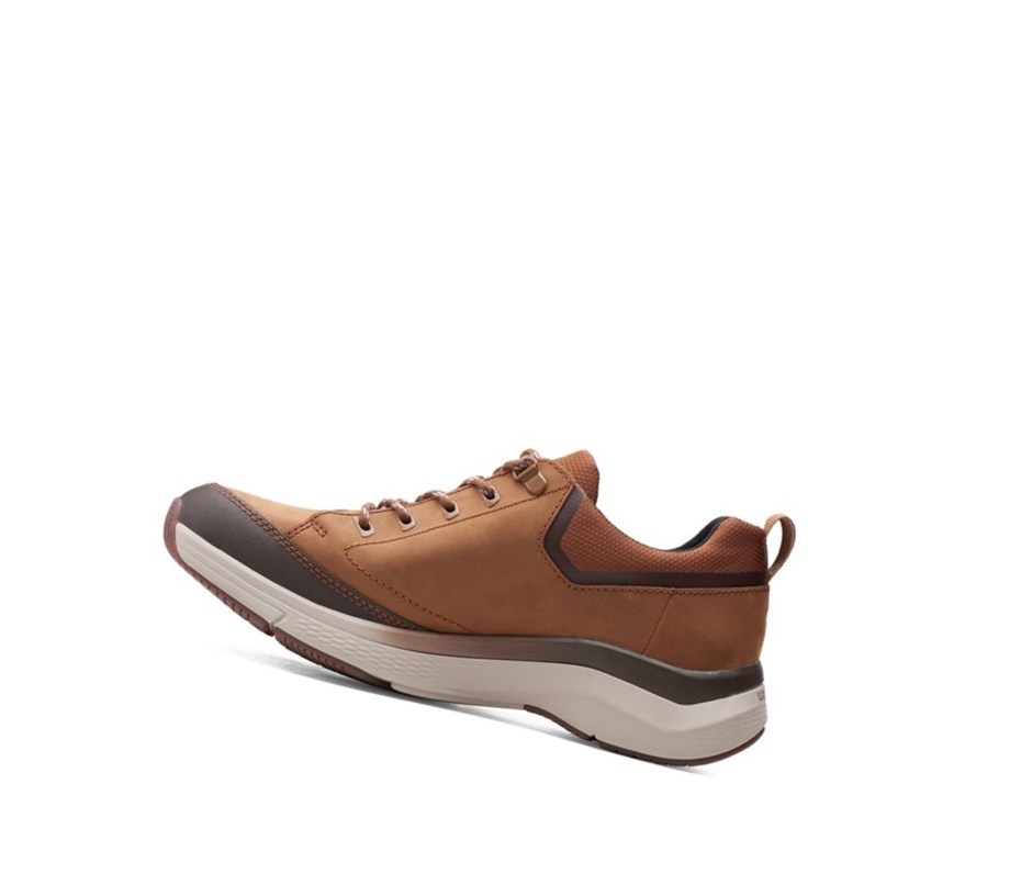 Zapatillas Para Caminar Clarks Wave 2.0 Vibe Nubuck Cuero Anchos Fit Hombre Marrones | SPYZ-86152