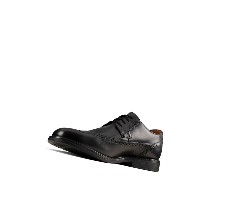 Zapatos Brogue Clarks Beckfield Limit Cuero Hombre Negras | NWCG-13587