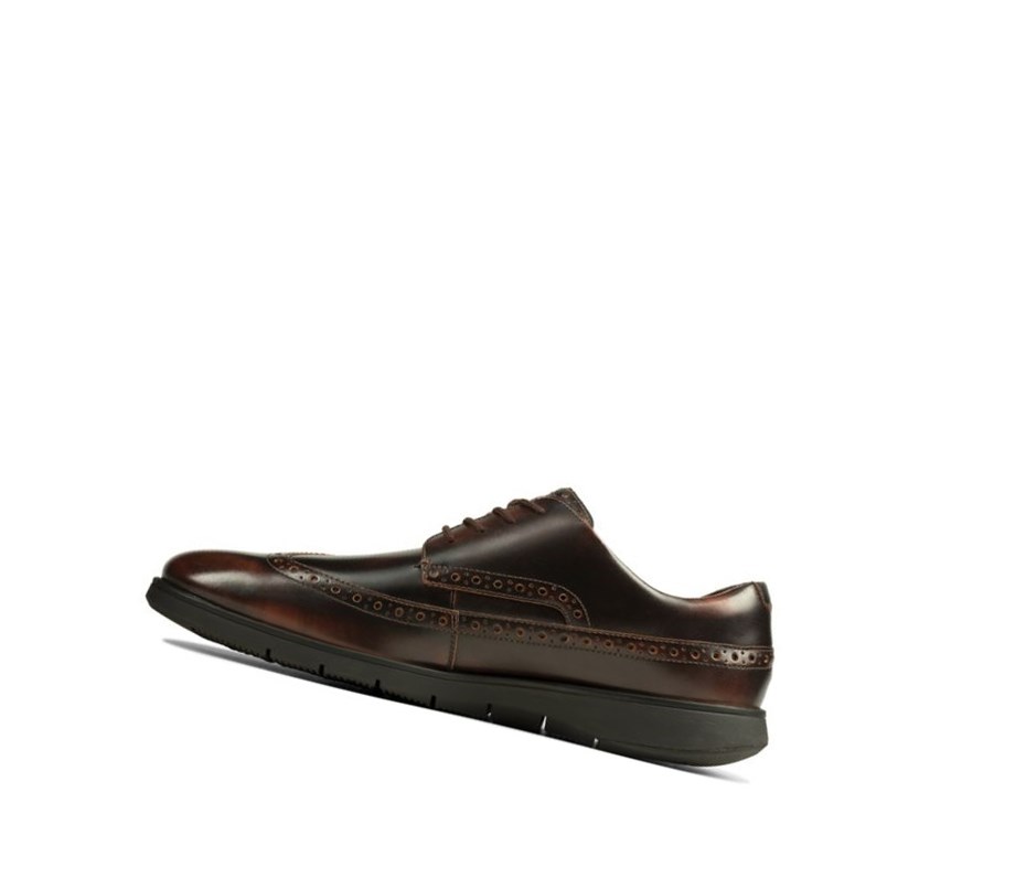 Zapatos Brogue Clarks Helston Limit Cuero Hombre Marrones Oscuro | NYMQ-85934