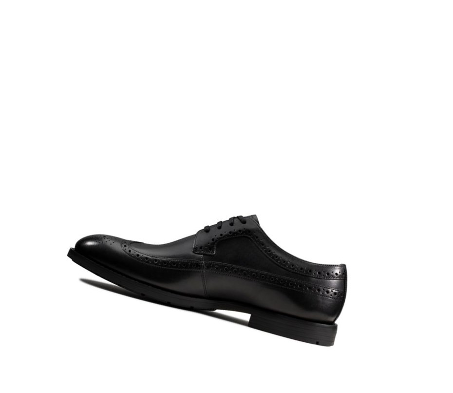 Zapatos Brogue Clarks Ronnie Limit Cuero Hombre Negras | PTBU-91786