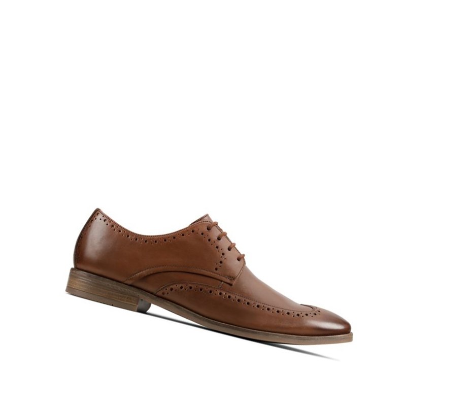 Zapatos Brogue Clarks Stanford Limit Cuero Hombre Marrones | JHYM-75932