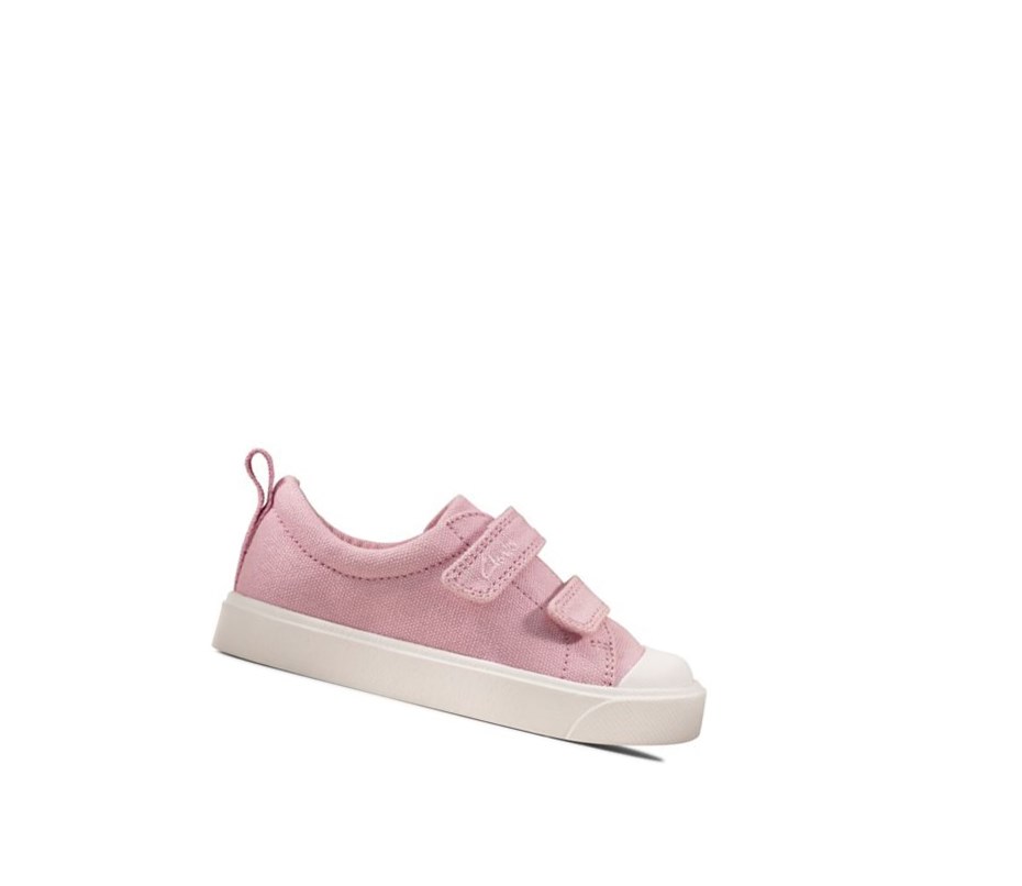 Zapatos Casuales Clarks City Bright Niña Rosas | DHCF-54078