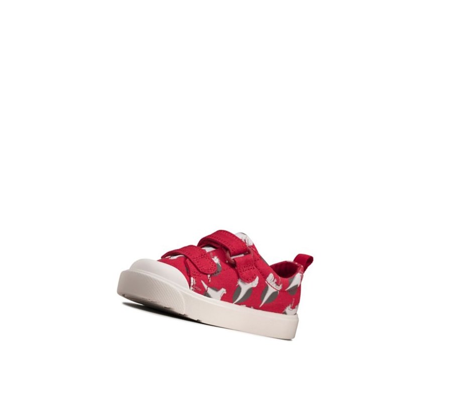 Zapatos Casuales Clarks City Bright Niño Rojas | TEXB-36409