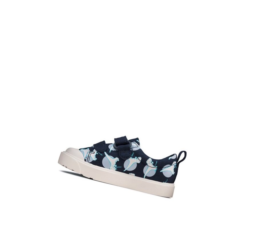 Zapatos Casuales Clarks City Bright Niño Azul Marino | TNGH-62583