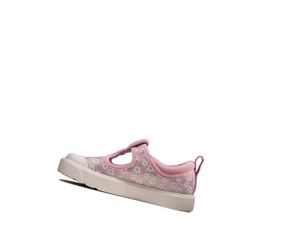 Zapatos Casuales Clarks City Dance Floral Niña Rosas | ITOG-64217