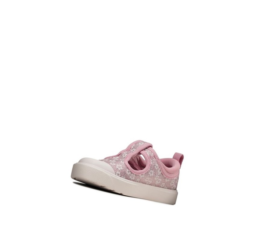 Zapatos Casuales Clarks City Dance Floral Niño Rosas | PNQV-48536