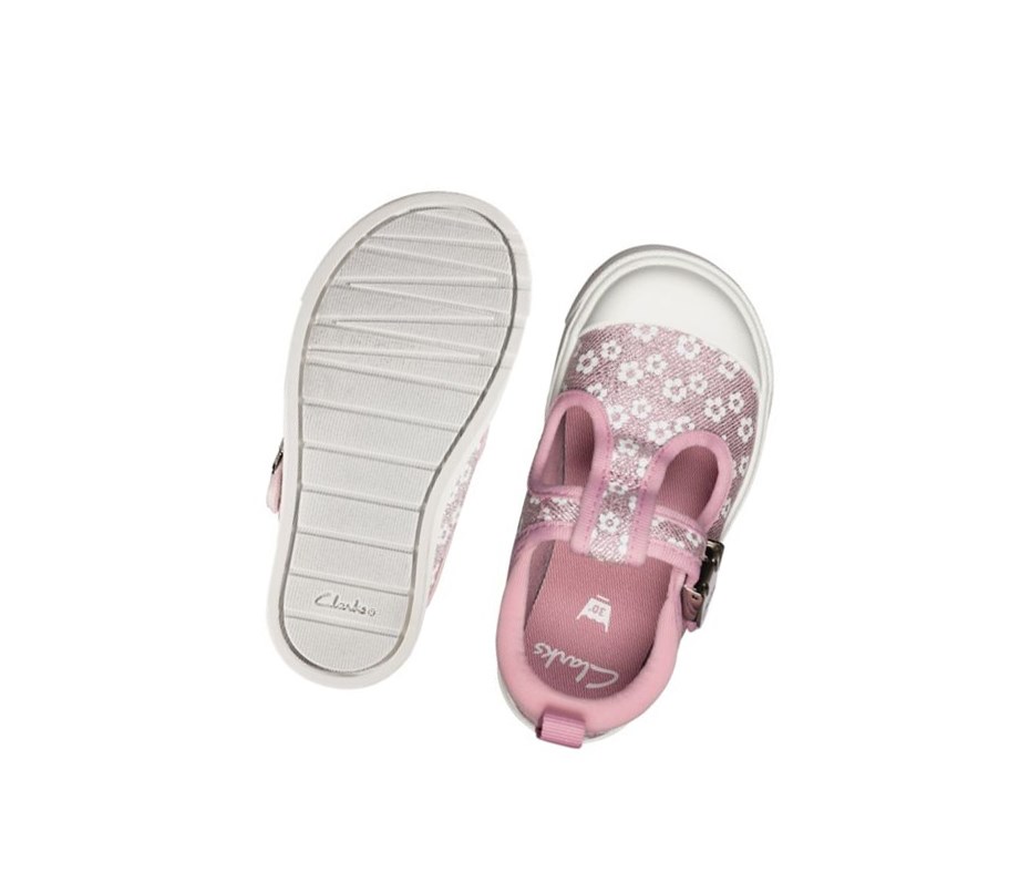 Zapatos Casuales Clarks City Dance Floral Niño Rosas | PNQV-48536