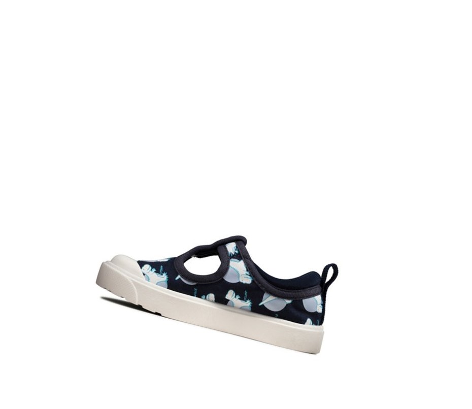 Zapatos Casuales Clarks City Dance T-bar Niña Azul Marino | TCBY-82417