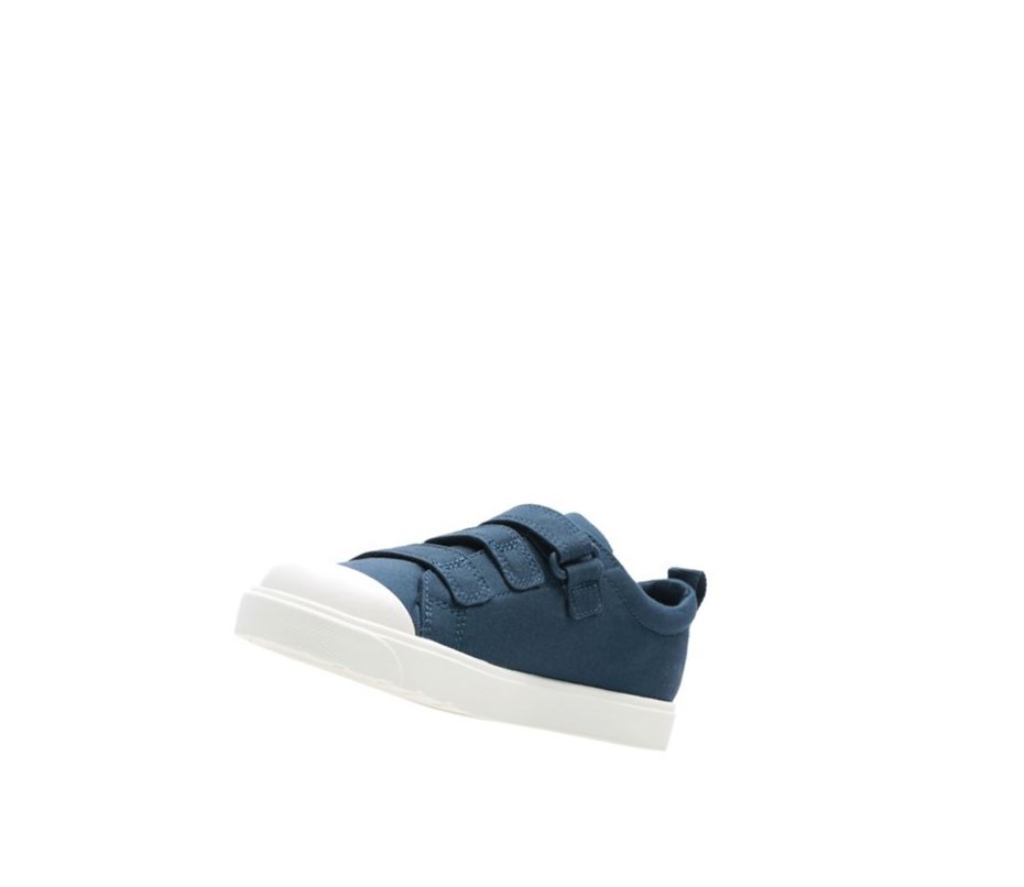 Zapatos Casuales Clarks City Flare Lo Niño Azul Marino | IZGH-54283