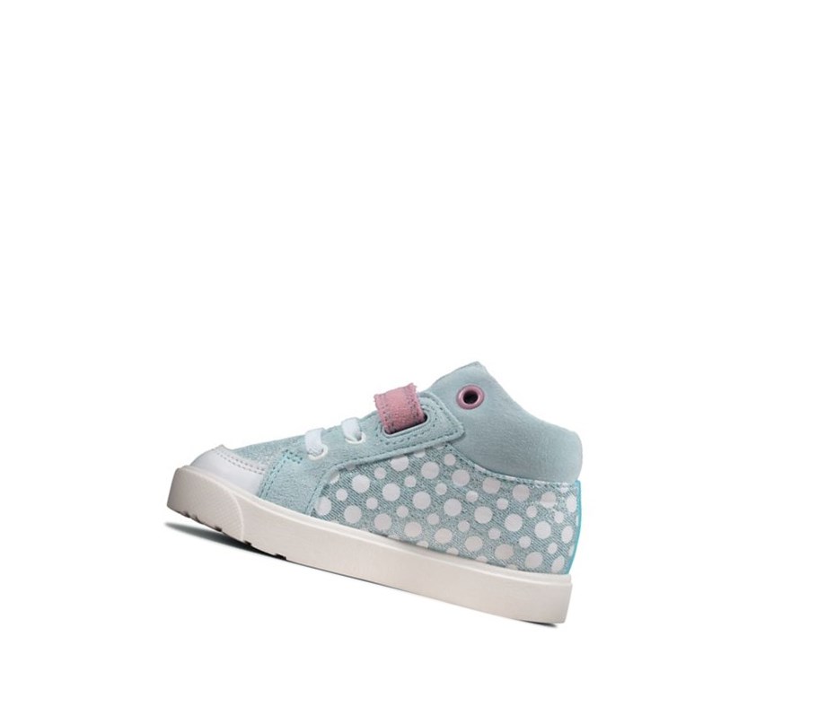 Zapatos Casuales Clarks City Pop Niño Azules Claro | HRJV-58342