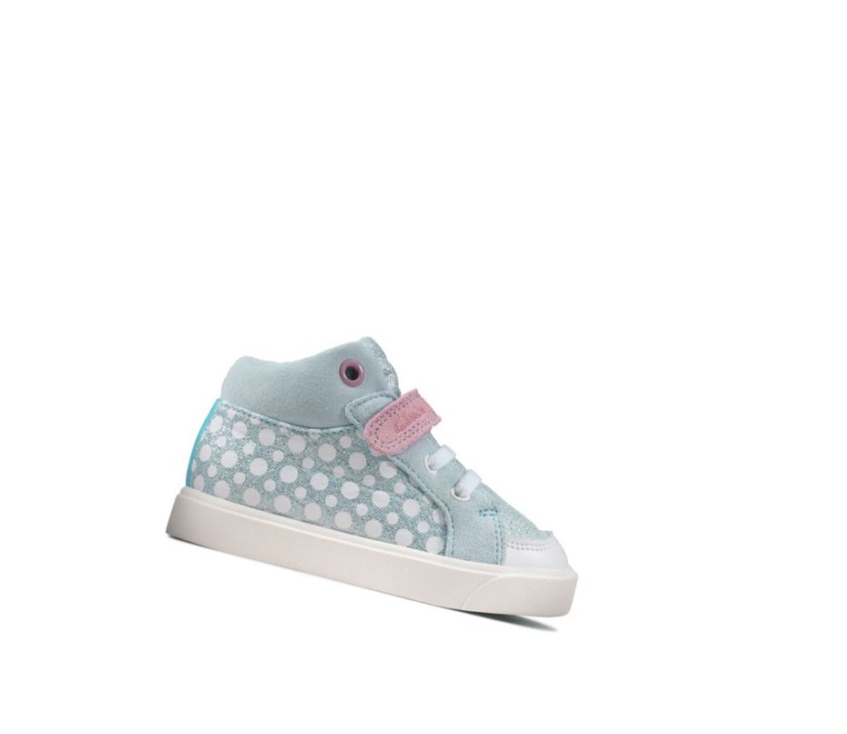 Zapatos Casuales Clarks City Pop Niño Azules Claro | HRJV-58342