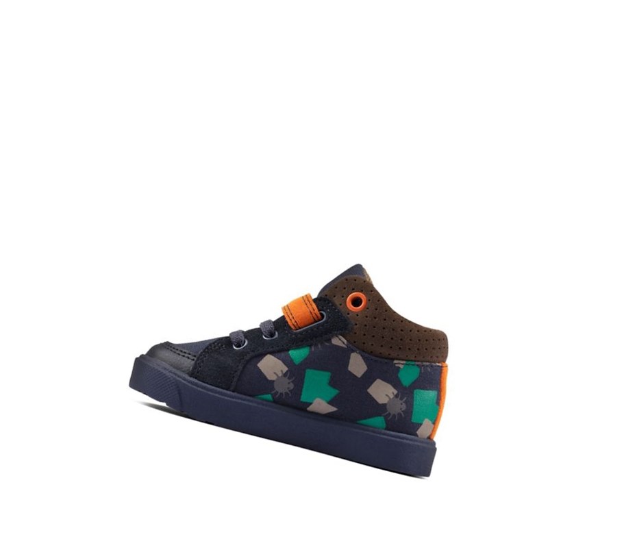 Zapatos Casuales Clarks City Pop Niño Azul Marino | JUVC-62087