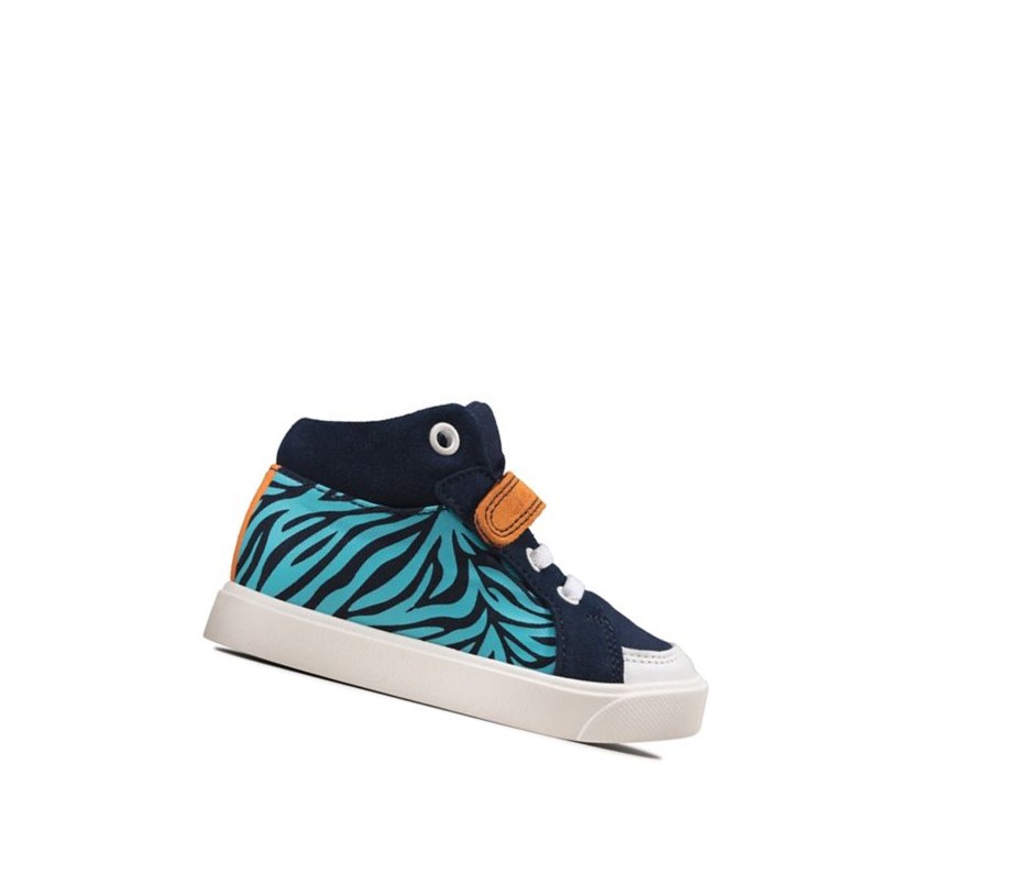 Zapatos Casuales Clarks City Pop Niño Azul Marino | ZXYD-56129