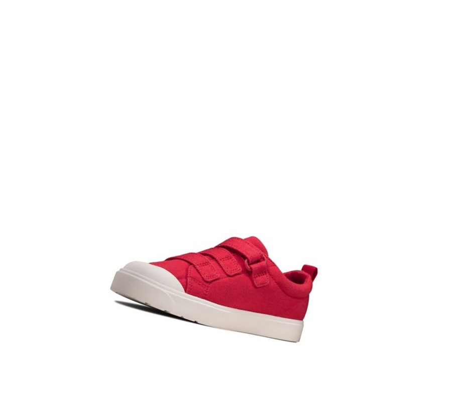 Zapatos Casuales Clarks City Vibe Niña Rojas | XSAN-67584