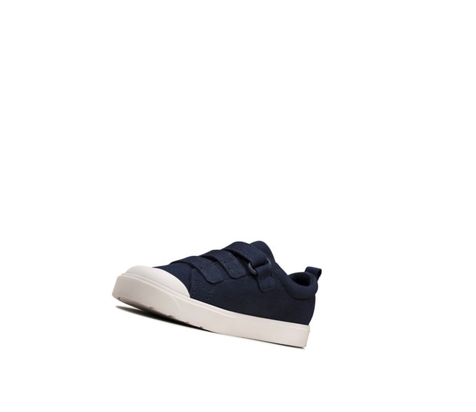 Zapatos Casuales Clarks City Vibe Niño Azul Marino | KUMG-93845