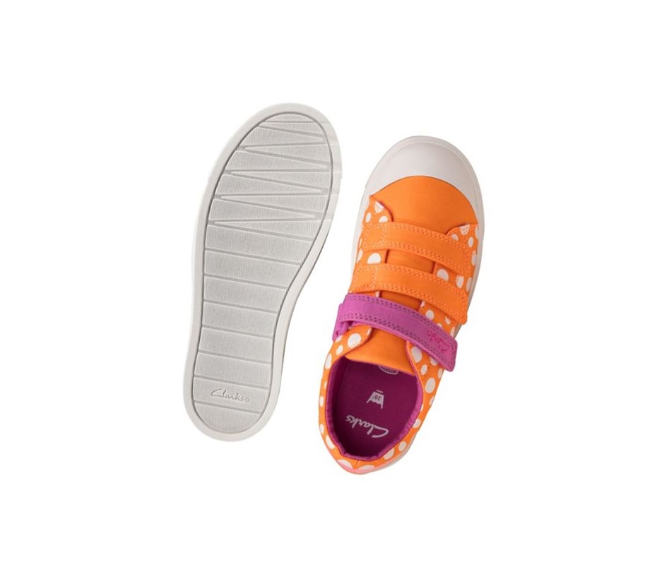 Zapatos Casuales Clarks City Vibe Niño Naranjas | SFVM-70935