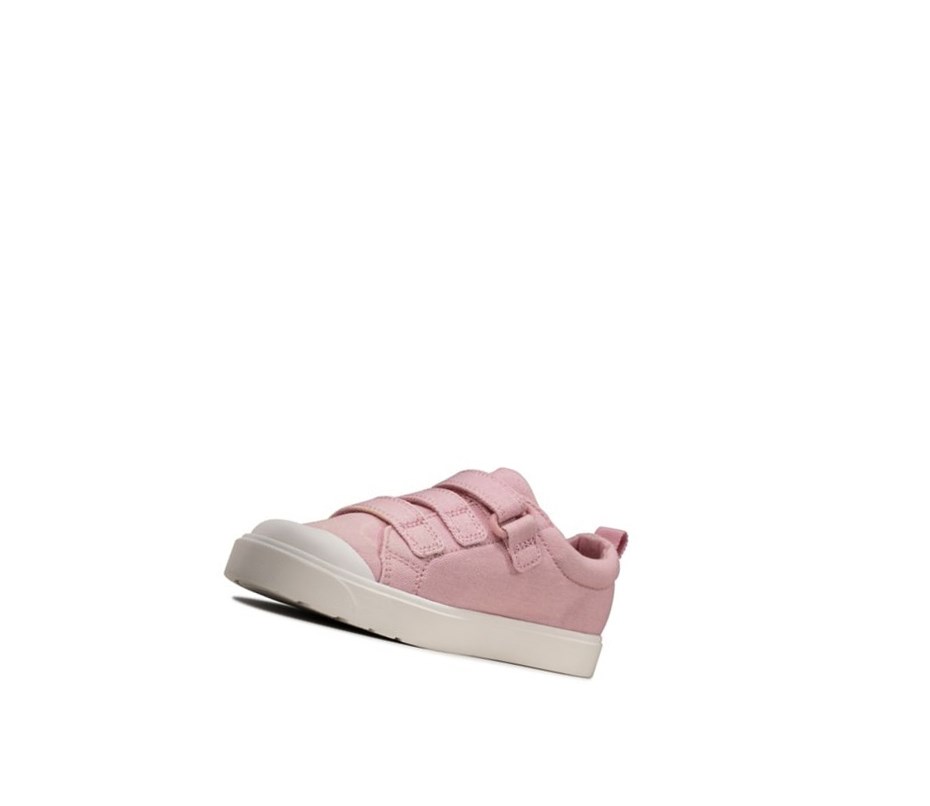 Zapatos Casuales Clarks City Vibe Niño Rosas | PQOS-42170