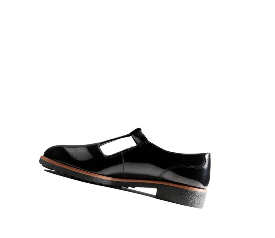 Zapatos Casuales Clarks Griffin Town Charol Mujer Negras | SLKW-47352