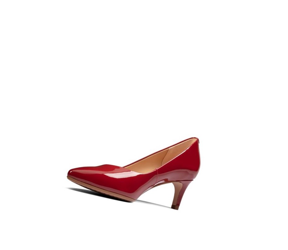 Zapatos Casuales Clarks Laina 55 Court Gamuza Mujer Rojas | QWME-52398