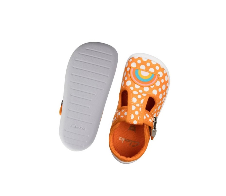 Zapatos Casuales Clarks Roamer Sun T-bar Niño Naranjas | CPIO-82190