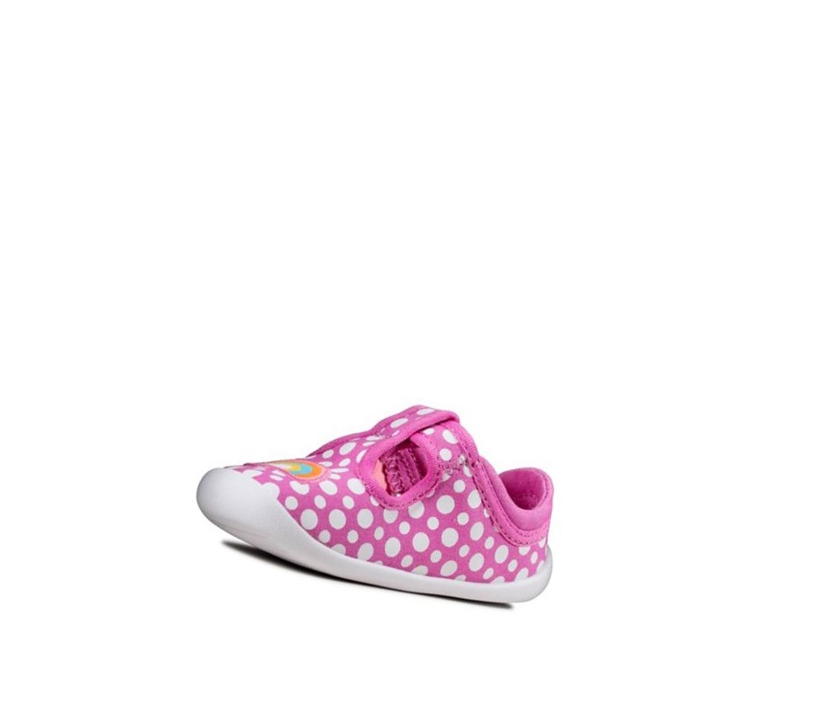 Zapatos Casuales Clarks Roamer Sun T-bar Niño Rosas | HVYN-85407