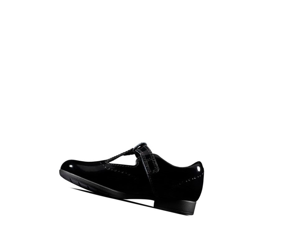 Zapatos Casuales Clarks Scala Seek Charol Niña Negras | MKOE-75920