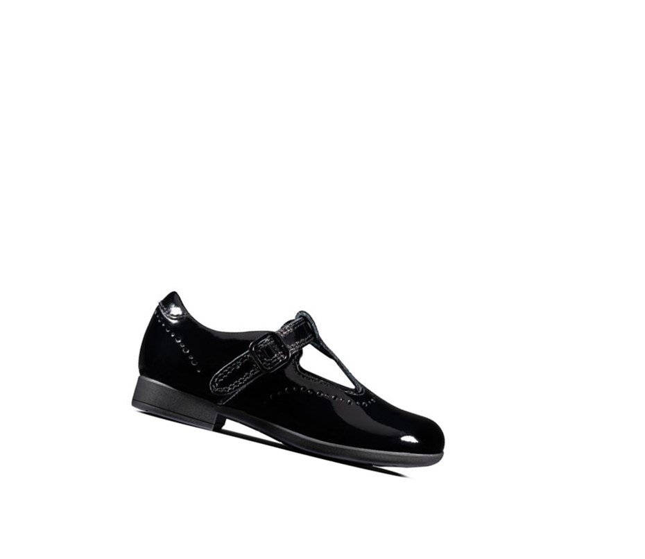 Zapatos Casuales Clarks Scala Seek Charol Niña Negras | MKOE-75920