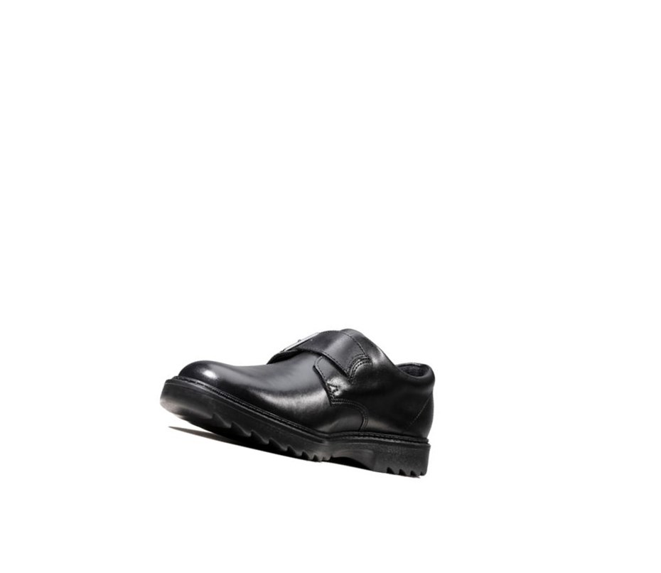 Zapatos Escolares Clarks Asher Civic Cuero Niño Negras | BJLC-35217