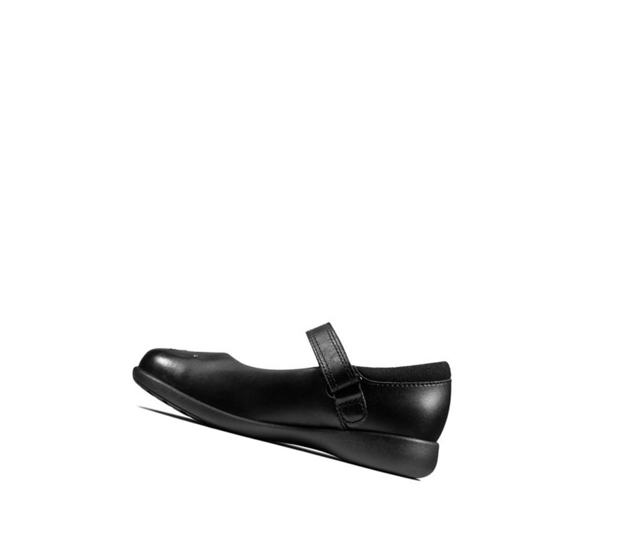 Zapatos Escolares Clarks Etch Spark Cuero Niña Negras | UTZD-98047