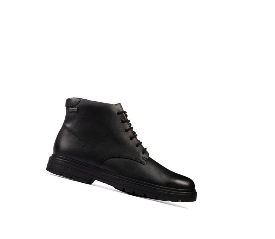 Zapatos Escolares Clarks Loxham Walk Gore-tex Cuero Niño Negras | KXVL-64519