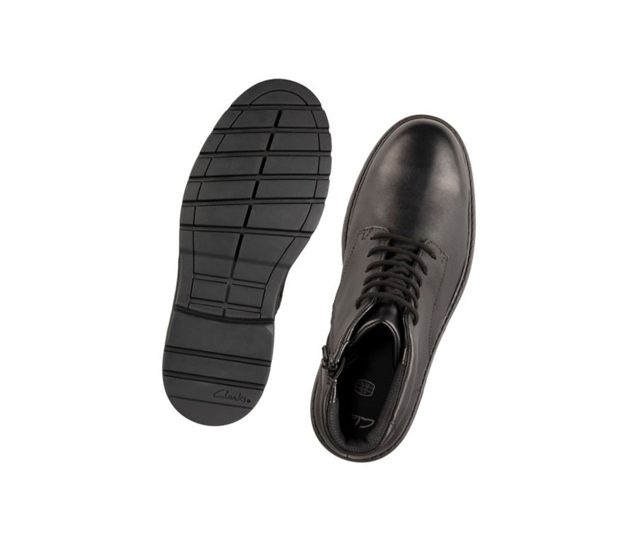 Zapatos Escolares Clarks Loxham Walk Gore-tex Cuero Niña Negras | UCNL-84537