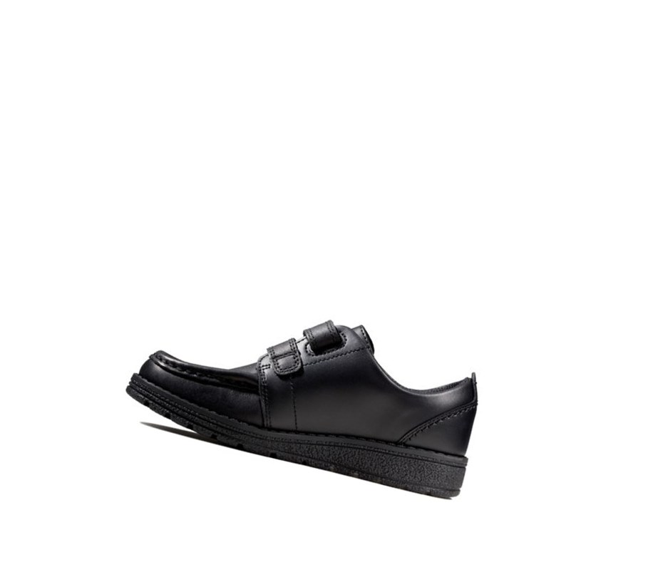 Zapatos Escolares Clarks Mendip Bright Cuero Niño Negras | OHEK-05728